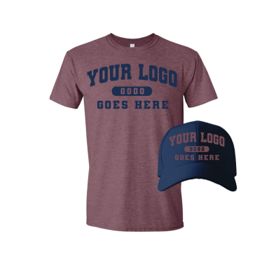 Combo GJK004 Navy / Heather Maroon Tee